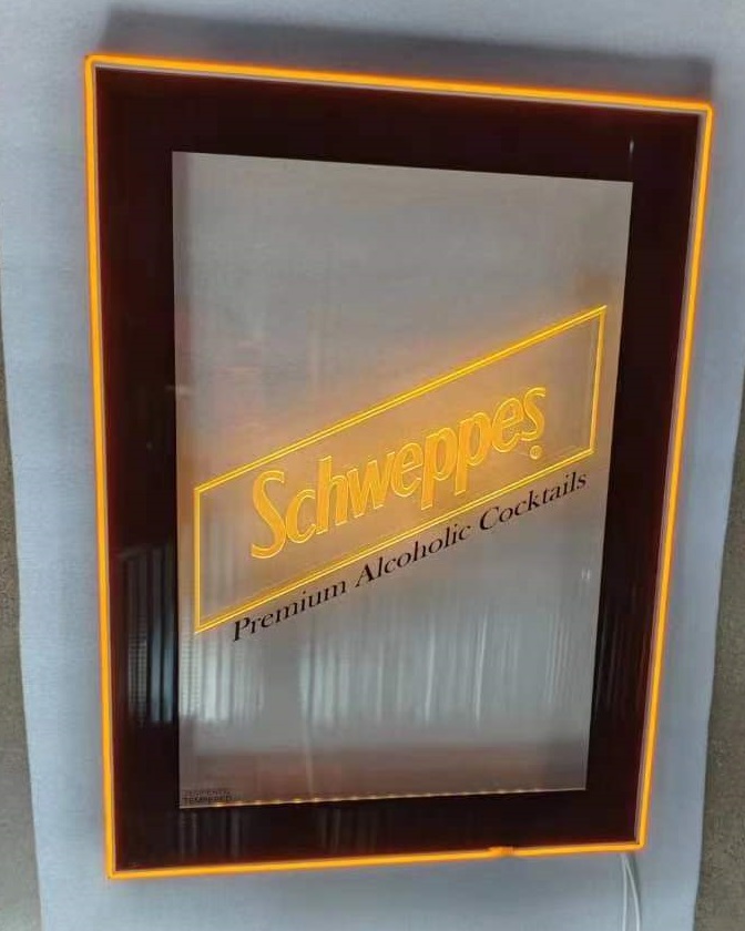 Cooler Glass Door With LED LOGO Lighting