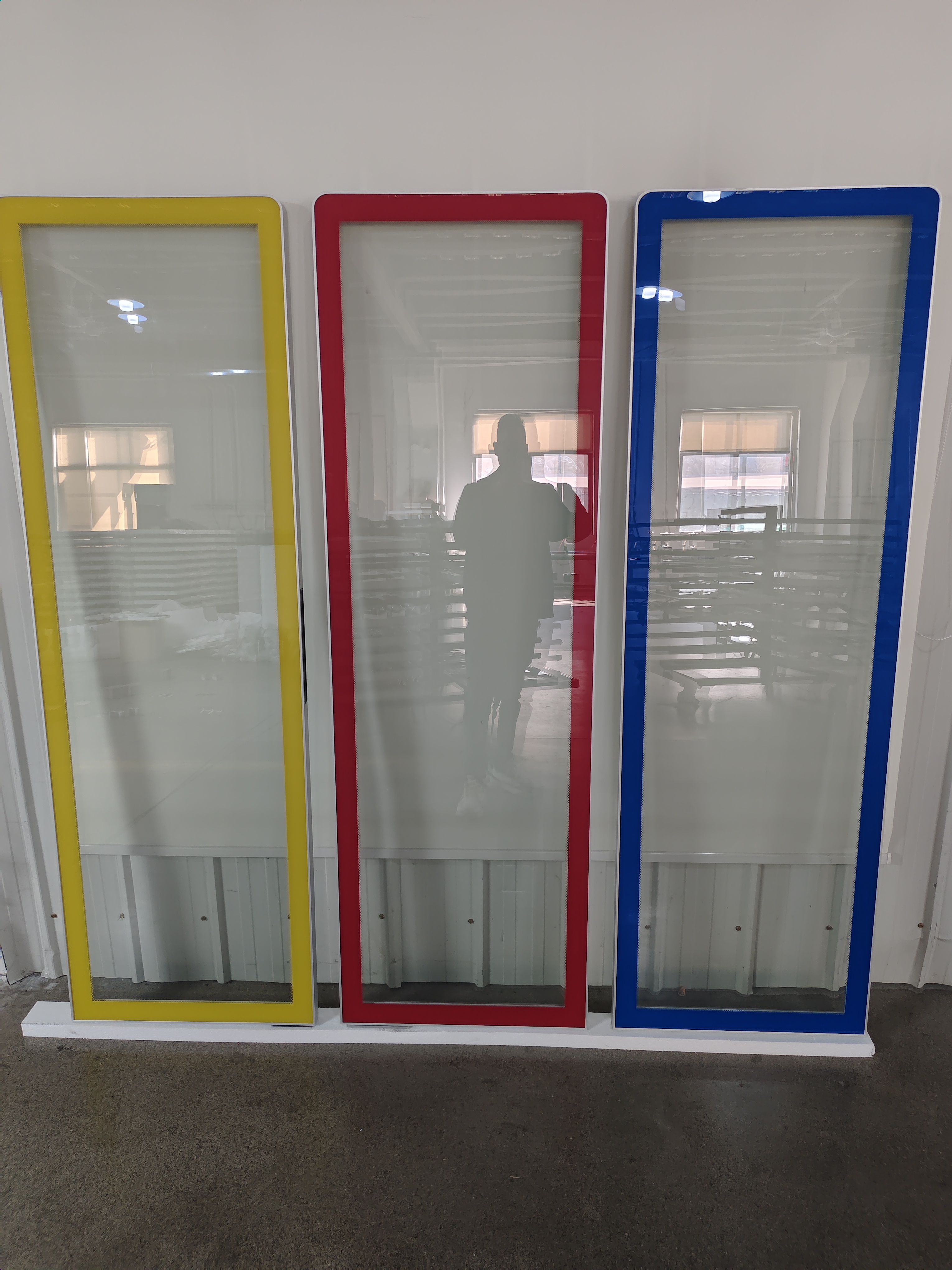 Multicoloured Frameless Glass Door For Beverage Cooler