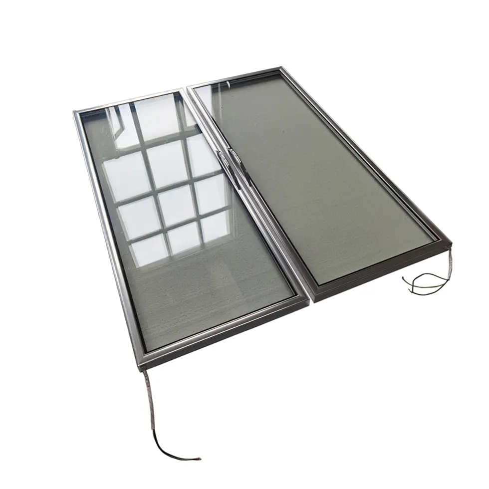 Commercial 2 Doors Display Refrigerators Upright Freezer Glass Door