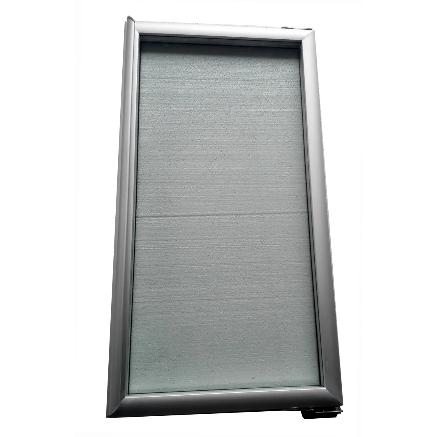 Silver Aluminum Frame Vertical Freezer Glass Door with One Piece Handle