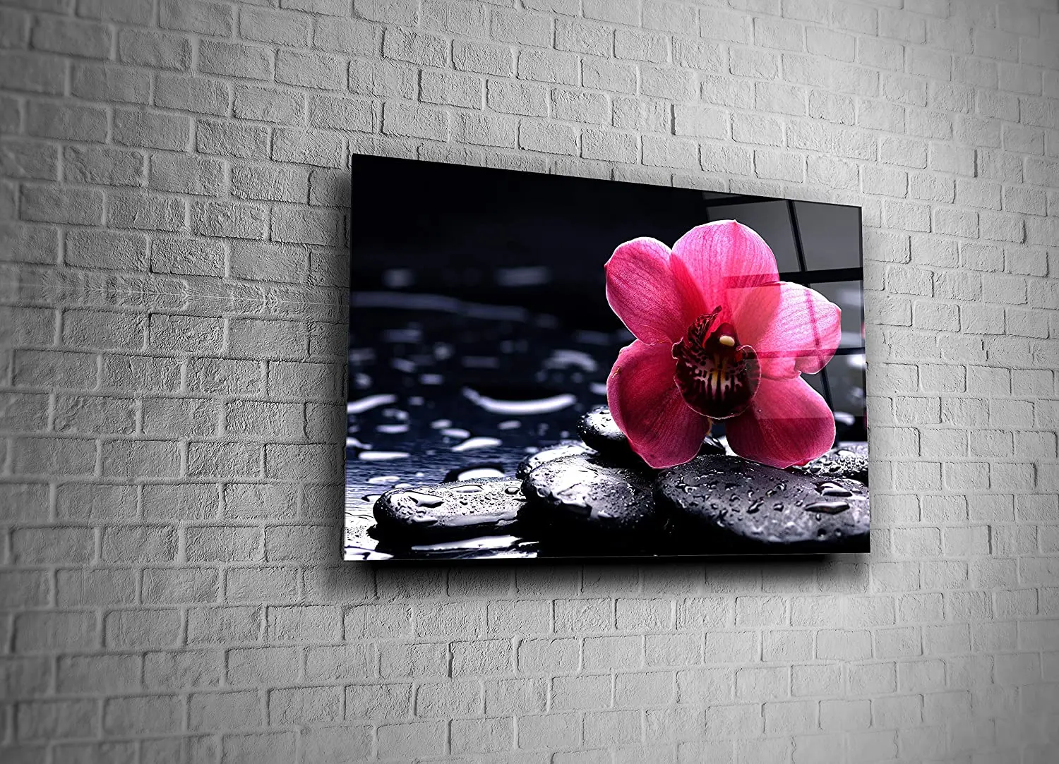 Generic Building Wall Decor Colorful Abstract Photo Digital Ceramic Print Tempered Glass