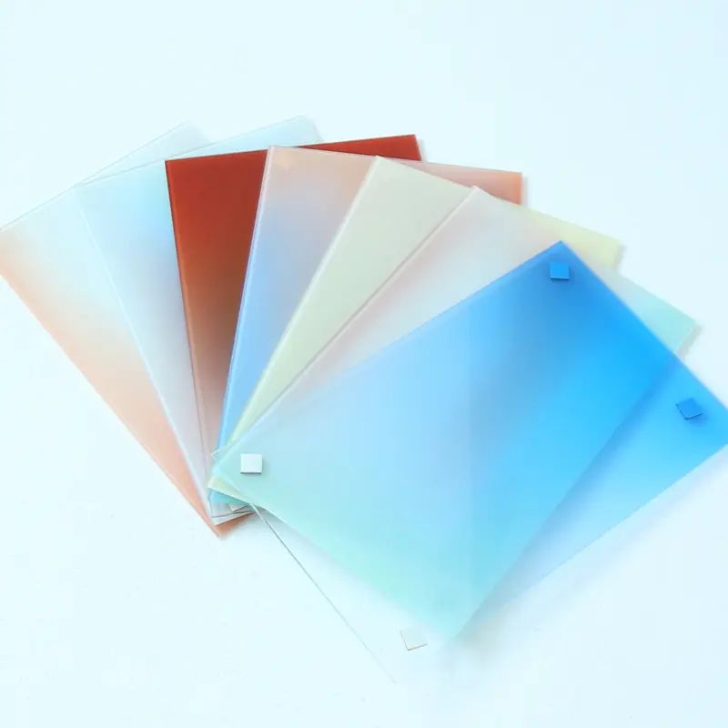 Different Color Fusion Natural Transition Gradient Colorful Printing Glass