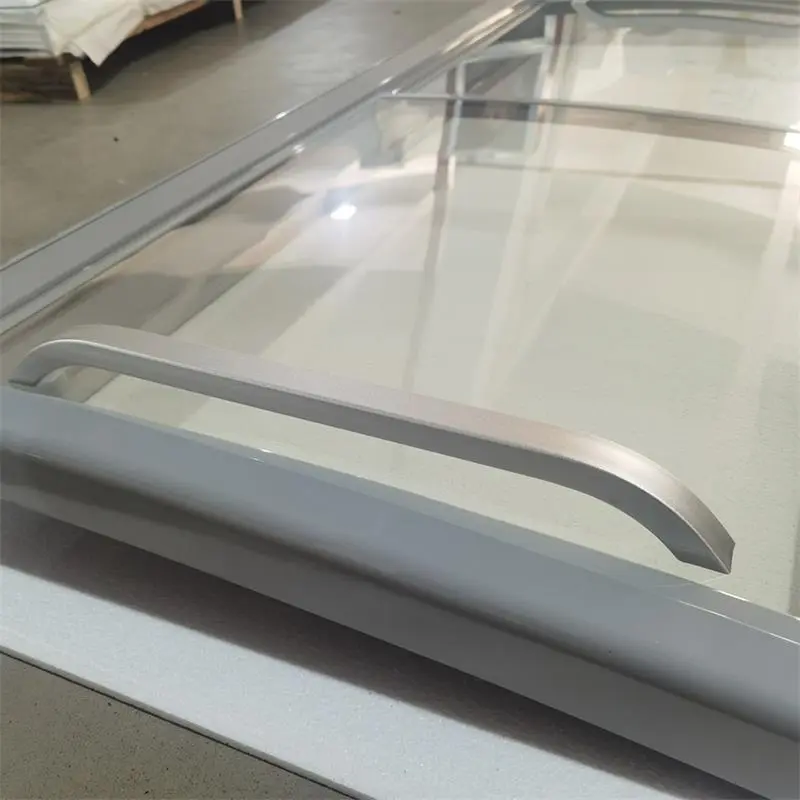Island Freezer Glass Door with Aluminum Handle